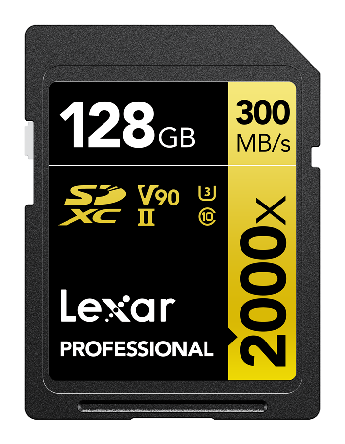 Lexar Professional 2000x SDHC/SDXC UHS-II Card GOLD Series 128GB